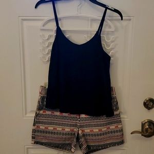 Adorable shorts/flowy top